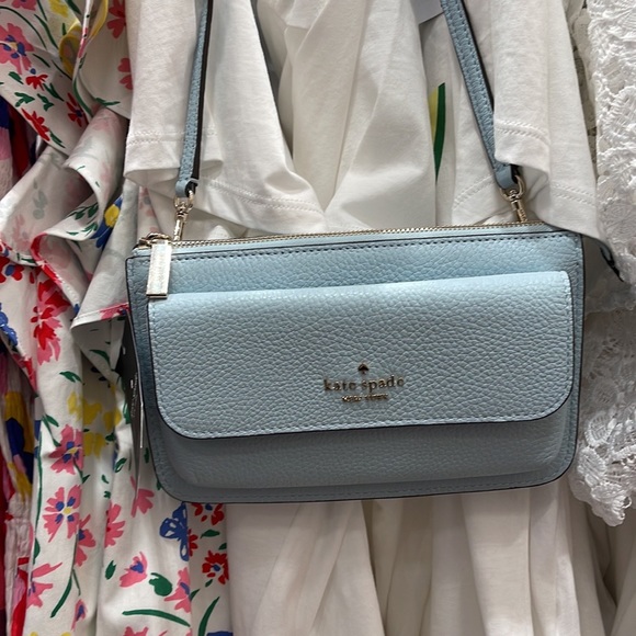 NWT Kate Spade Leila Small Crossbody K8284 
Leather Dewy Blue 
NWT - Picture 15 of 16